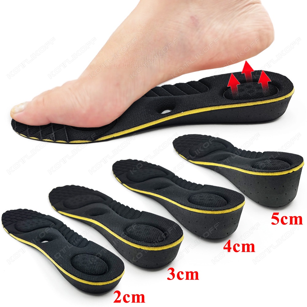 Đế Lót Giày Tăng Chiều Cao 2-5Cm Có Nam Châm Massage Chân Vô Hình Unisex