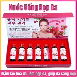 Nước Uống Trắng Sáng Đẹp Da Collagen Nano Lựu Đỏ (Hộp 7lọ)
