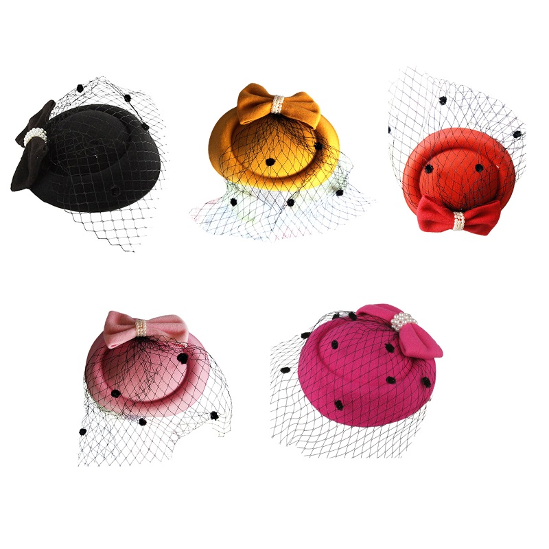 Kẹp Tóc Trang Trí Hình Nón Lưới Dễ Thương