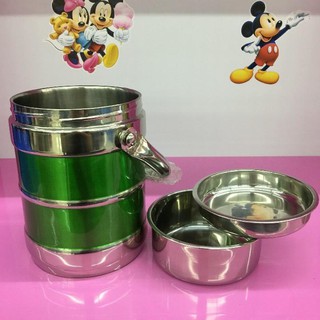 Cặp lồng 3 tầng ruột inox 2 Lít