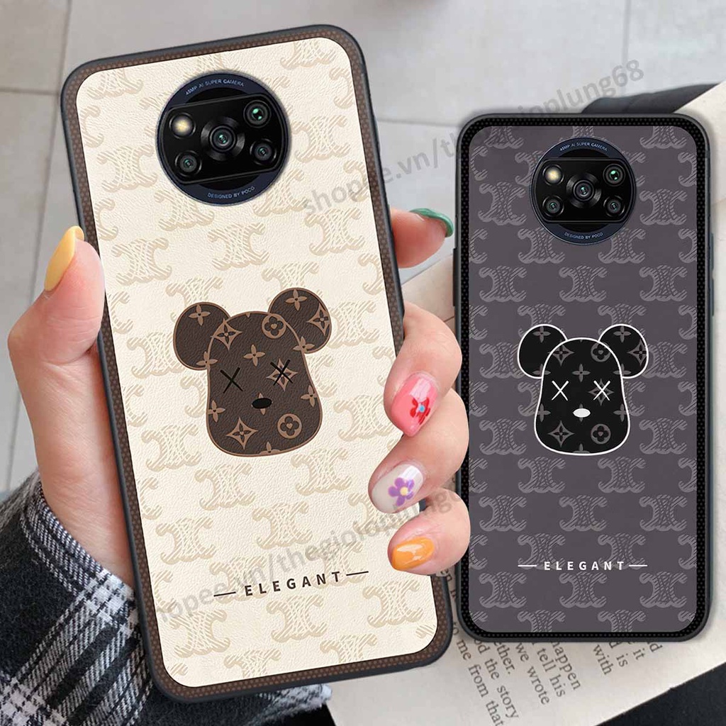 Ốp Xiaomi Poco X3 / Poco X3 Pro bear brick, thể thao, thời trang, ốp lưng cao cấp