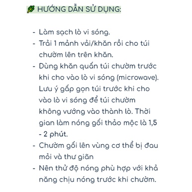 Gối thảo dược chườm cổ vai gáy- LÒ VI SÓNG & CHẢO, lưng, bụng, đùi, chân- lưu thông khí huyết, thư giãn ANGEL GARDEN SPA