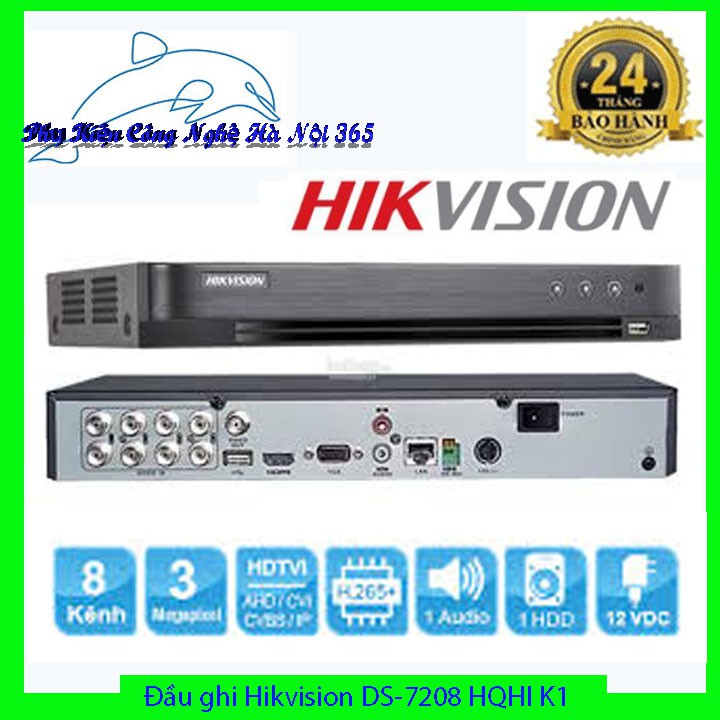 [CHÍNH HANG] Đầu ghi Hikvision DS-7208 HQHI K- Bảo Hành 2 Năm