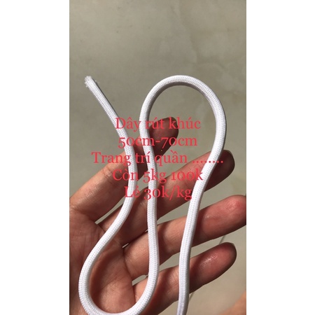 dây rút 5ly hàng khúc màu trắng dài 50-70cm