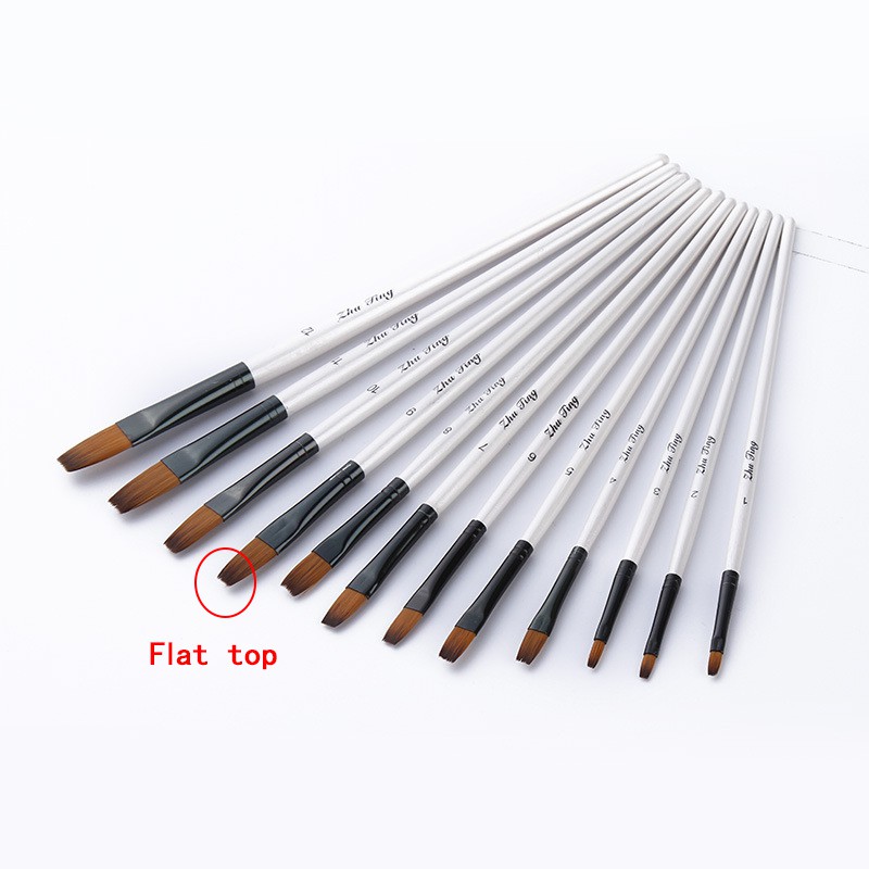 Set 12 Cọ Vẽ Tranh Sơn Dầu Chuyên Dụng