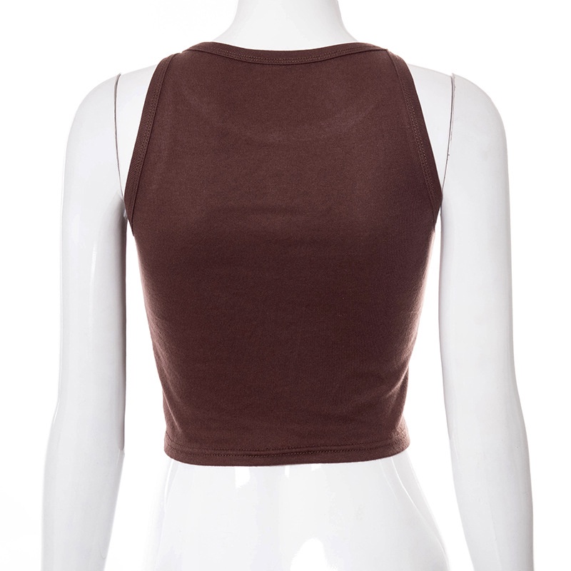 DUNEA Áo Thun Sát Nách Cổ Tròn In Hình Bướm Thiết Kế Mới Cho Nữ