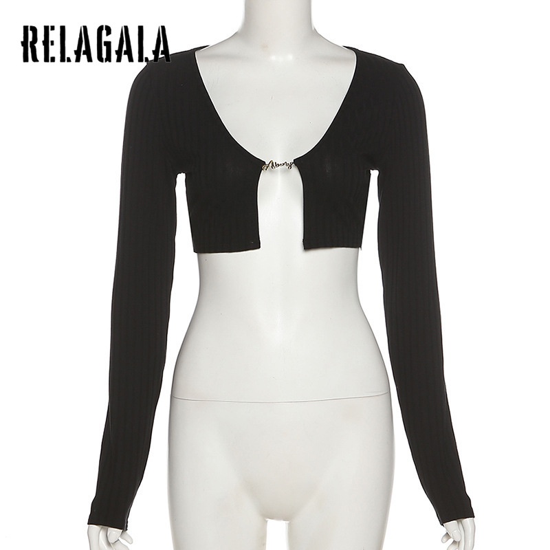  Áo Thun Tay Dài Cổ Chữ V Thời Trang Cho Nữ | BigBuy360 - bigbuy360.vn