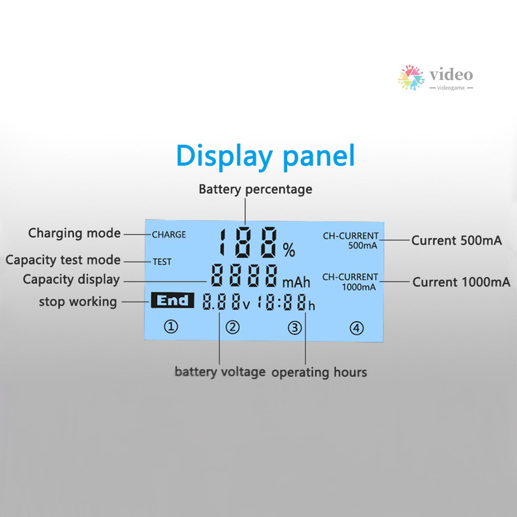 Bộ Sạc Pin Liitokala Lii-M4 4 Ngăn Với Màn Hình Lcd Cho 18650 26650 14500 Aa Aaa Lithium Nimh