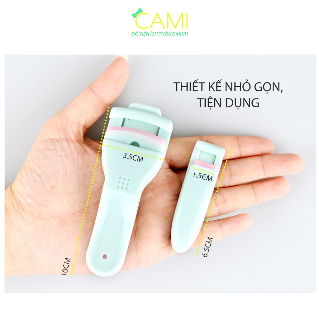 Kẹp bấm mi cong tự nhiên - Bộ 2 cái bằng nhựa có thanh silicon - Cami - CMPK169