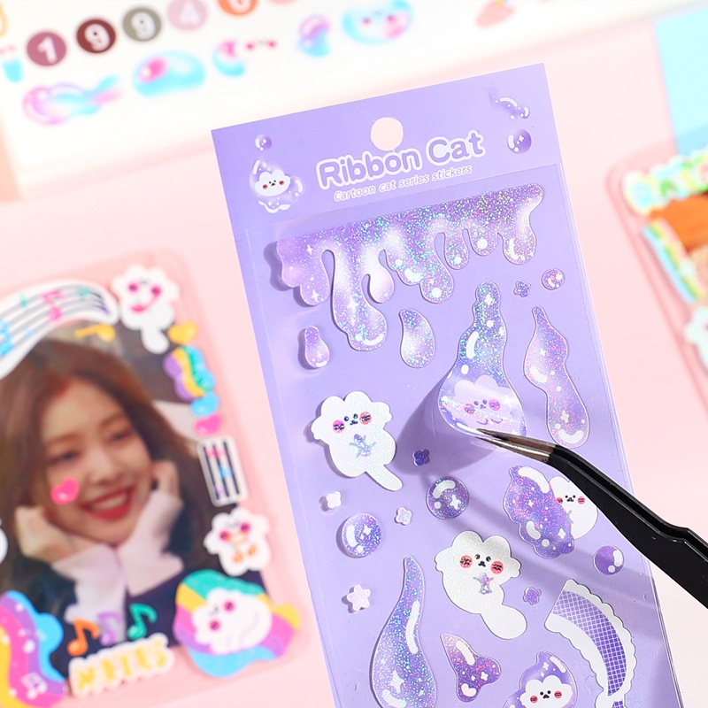 Flowertree 1 Sticker Dán Trang Trí Hình Mèo Đa Dạng
