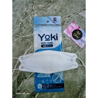 Khẩu Trang 4D Kháng Khuẩn Yoki (10 cái/túi)