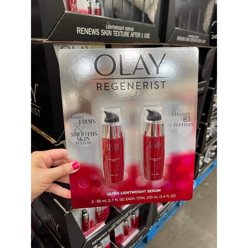 [HÀNG NỘI ĐỊA MỸ]Olay Regenerist+ Ultra Lightweight Serum Dưỡng ẩm