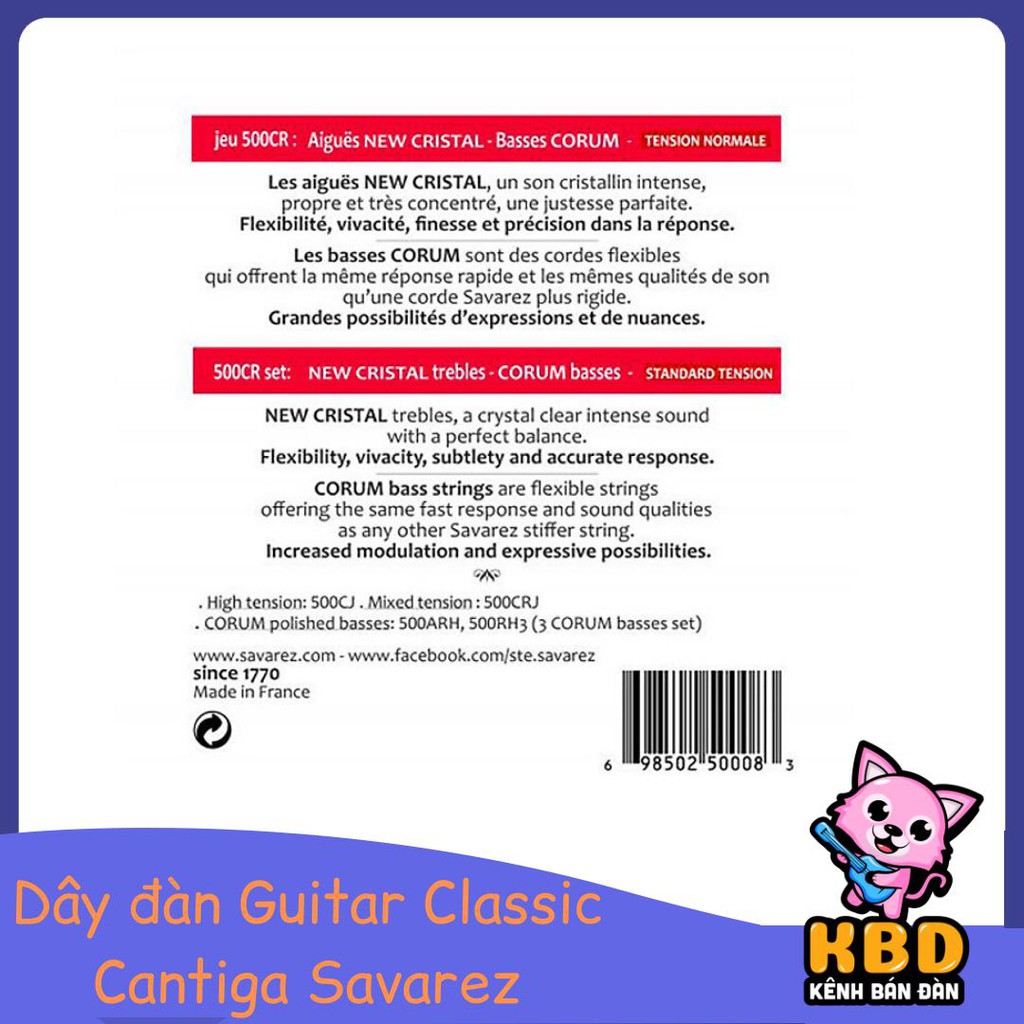 DÂY ĐÀN GUITAR CLASSIC SAVAREZ 500 ARJ