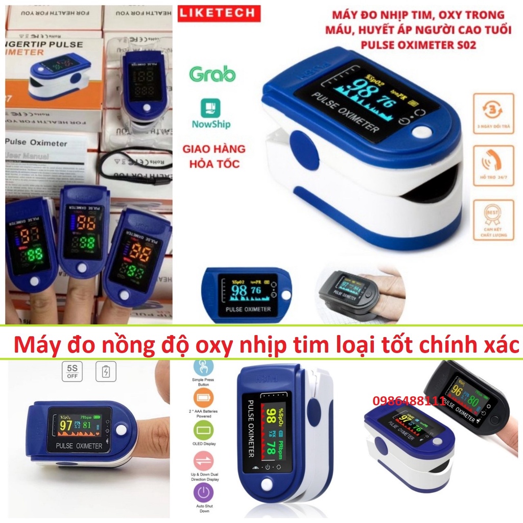 (LOẠI TỐT) Máy đo nồng độ oxy trong máu SpO2 PULSE LK87 - máy đo nhịp tim Pulse Oximeter cầm tay