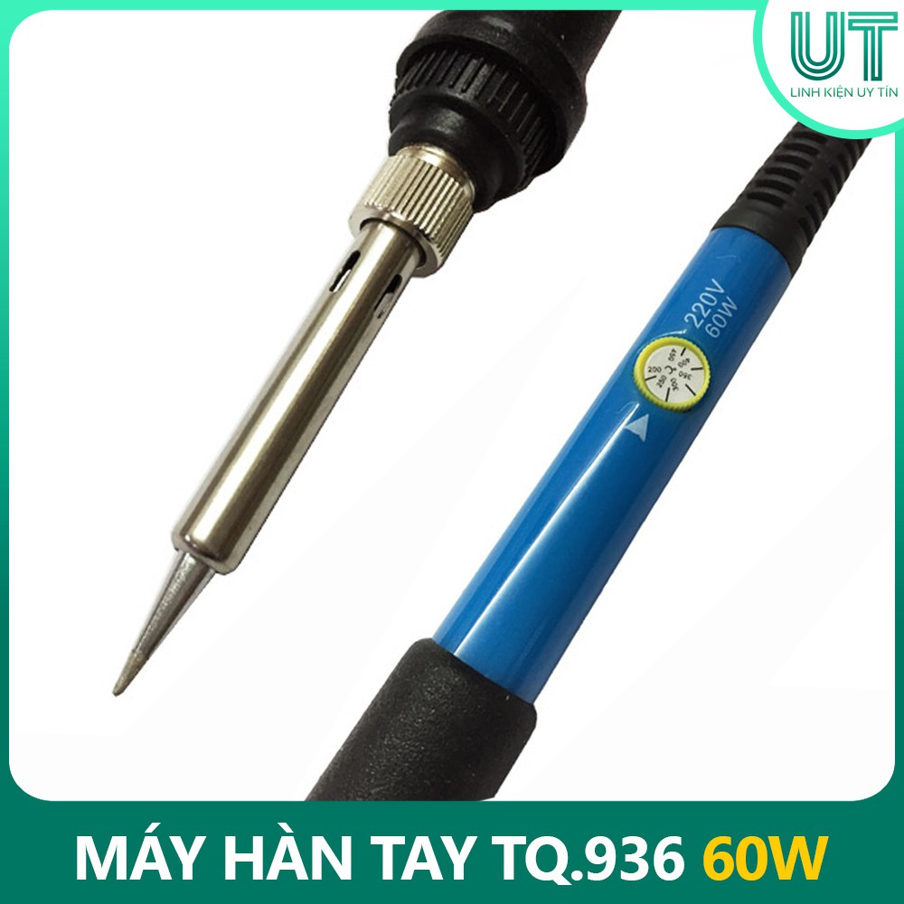 COMBO Máy hàn tay TQ936, thiếc xịn SN63, Kệ hàn kẹp mạch có kính lúp