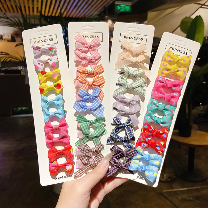 Bộ 10 Kẹp Tóc Hình Nơ Xinh Xắn Đáng Yêu Dành Cho Bé Gái