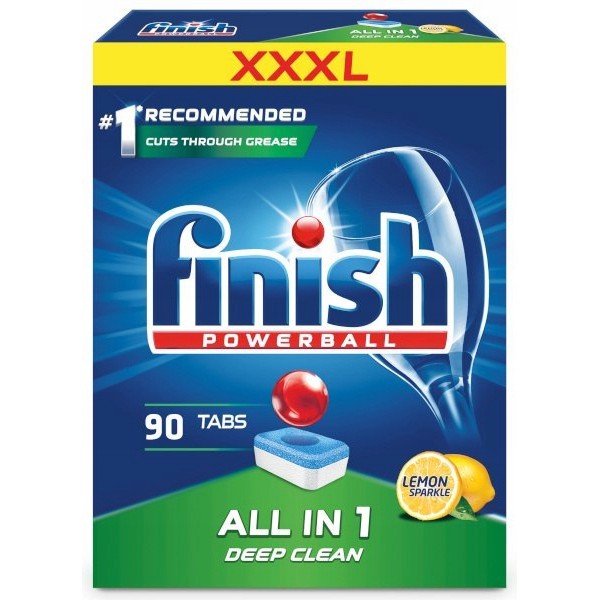 Viên rửa chén Finish All in one 90 viên - Hương chanh