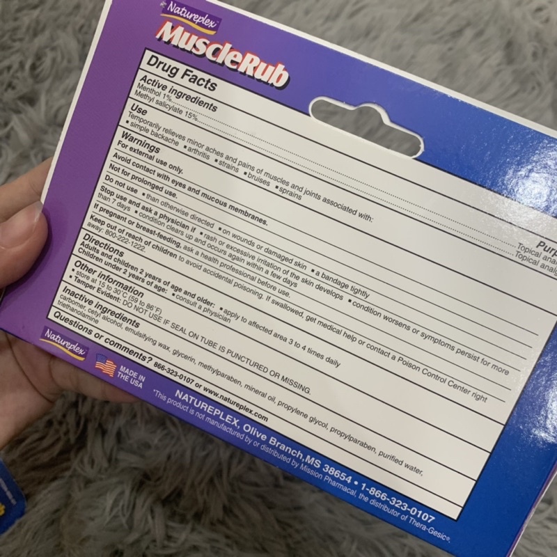 Kem xoa bóp giảm đau cơ Natureplex Muscle Rub