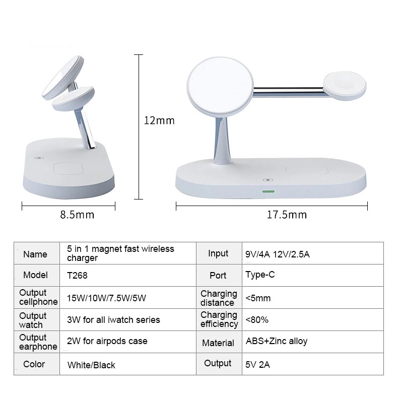 Đế Sạc Không Dây 3 Trong 1 Cho iPhone 13 11 12 X 8 Pro Apple Watch Macsafe Airpods Pro iWatch 7 6 5 3 SE