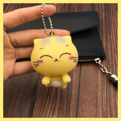 Móc khóa NEKO Mèo Vàng với biểu cảm siêu dễ thương - Kèm Chuông siêu to