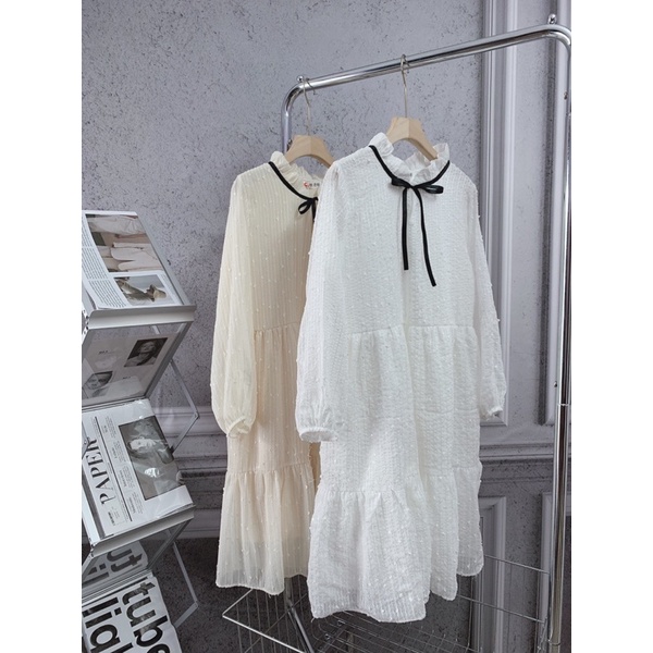 Đầm - Váy babydoll dài tay ren hạt điệu đà Bling Bling | BigBuy360 - bigbuy360.vn