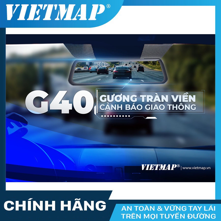 Camera hành trình VIETMAP G40 cho xe ô tô GPS Wifi Cảnh báo tốc độ