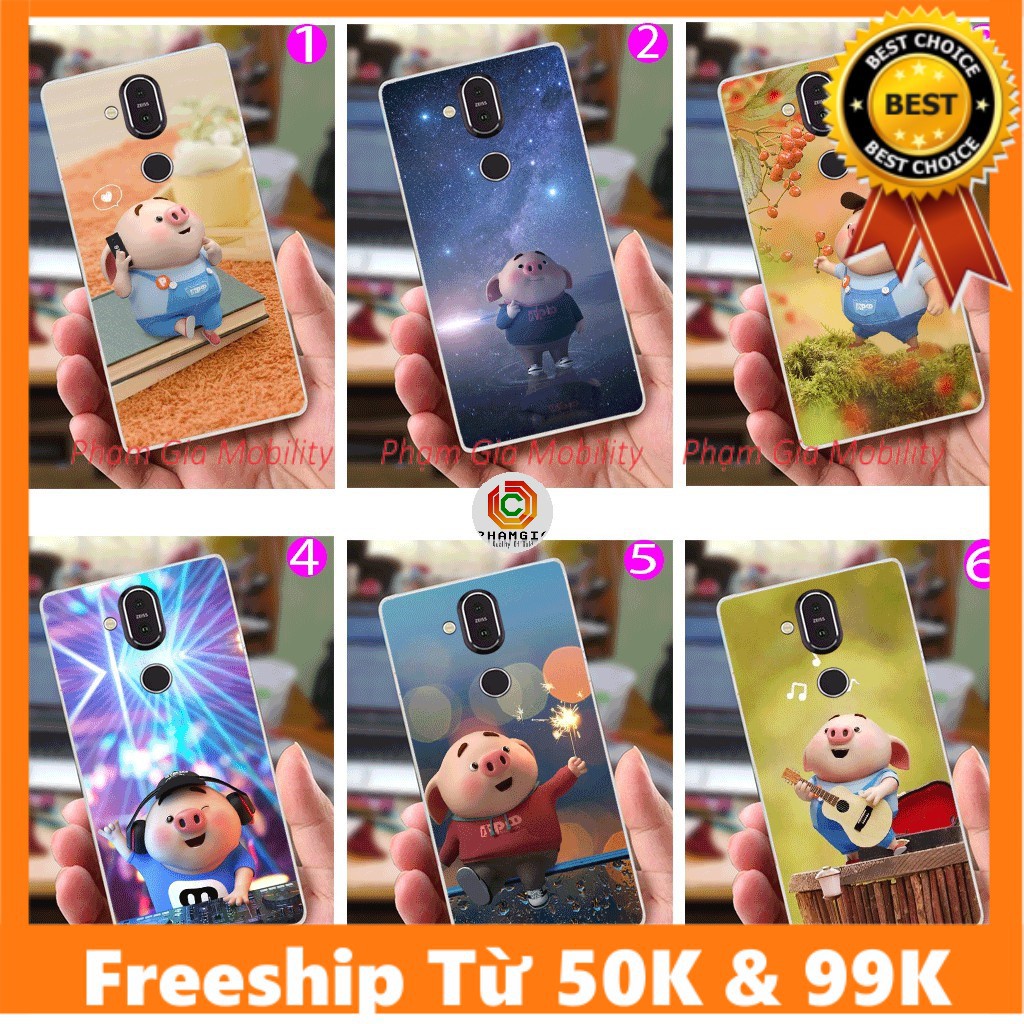 Ốp Lưng Nokia 8.1 (X7) dẻo, in hình đẹp - series Heo dễ thương (P3)