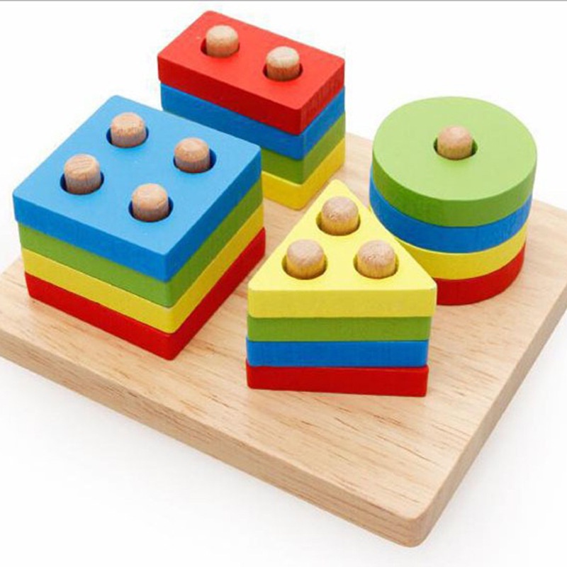 Đồ Chơi Gỗ Cho Bé Từ 2 Tuổi Thả Cọc Gỗ Montessori Chất Liệu Gỗ Tự Nhiên Sơn An Toàn Góc Cạnh Bo Tròn