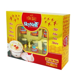 Yến sào SKYNEST 12% yến thật dạng hộp quà gồm 6 hủ 70ml