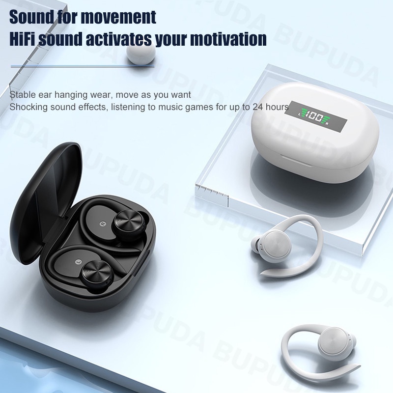 Tai Nghe Nhét Trong R200 TWS Bluetooth TWS 5.0 Chống Ồn Tích Hợp Pin Sạc 2500mAh Cho Android
