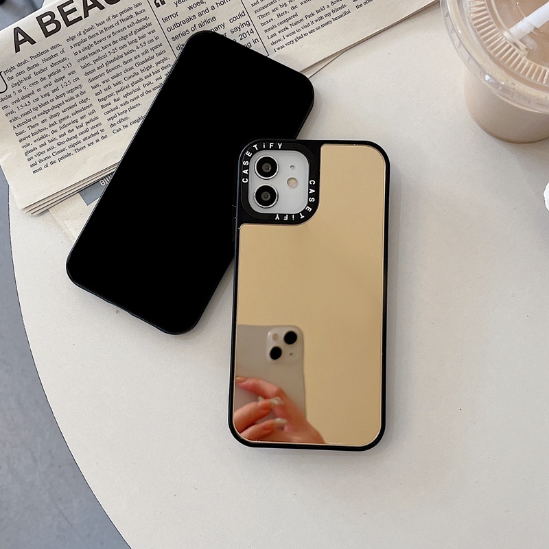 Ốp Điện Thoại Silicone Mềm Mặt Gương Màu Trơn Cho iPhone X XS XR 11 12 13 14 Plus Pro Max