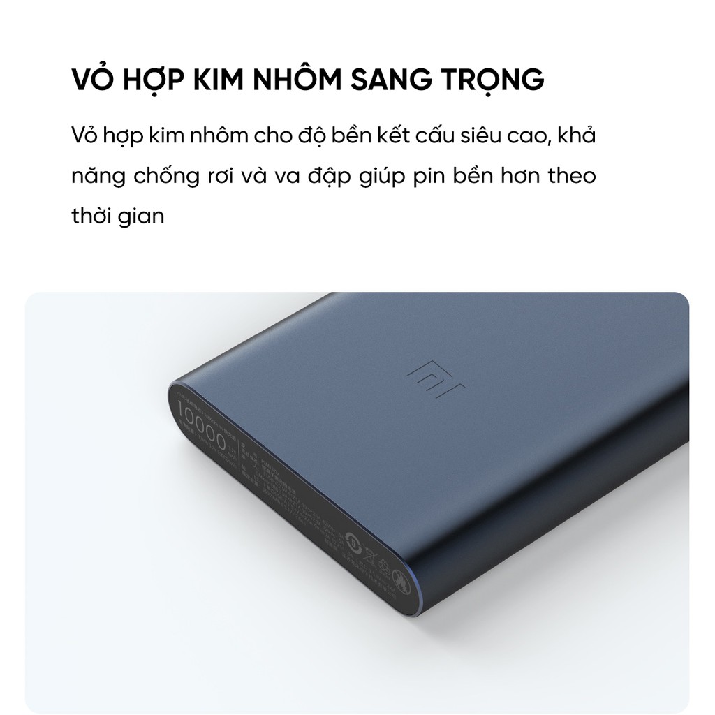 [Mã SKAMA06 giảm 8% đơn 250k]Pin sạc dự phòng Xiaomi Gen 3 10000mAh