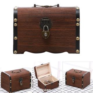 Hộp Đựng Tiền Tiết Kiệm Bằng Gỗ Chạm Khắc Thủ Công Có Khóa Size L