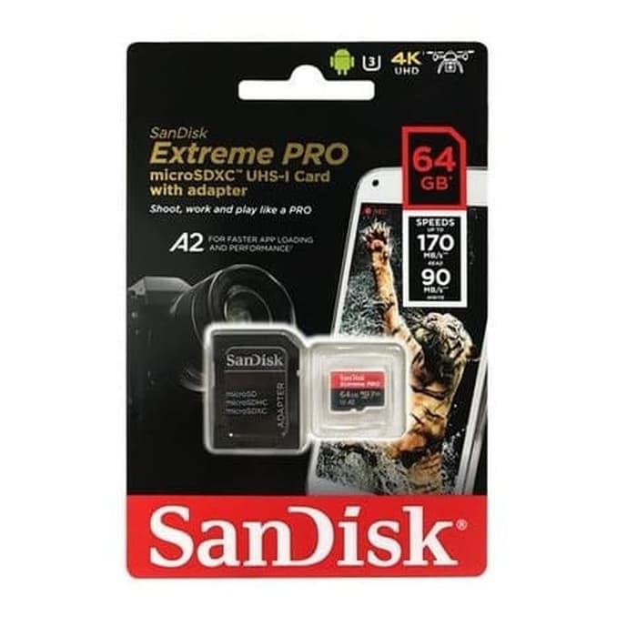 Camera Hành Trình Sandisk Extreme Pro Microsd 64gb 170mb / S A2 Cho Drone