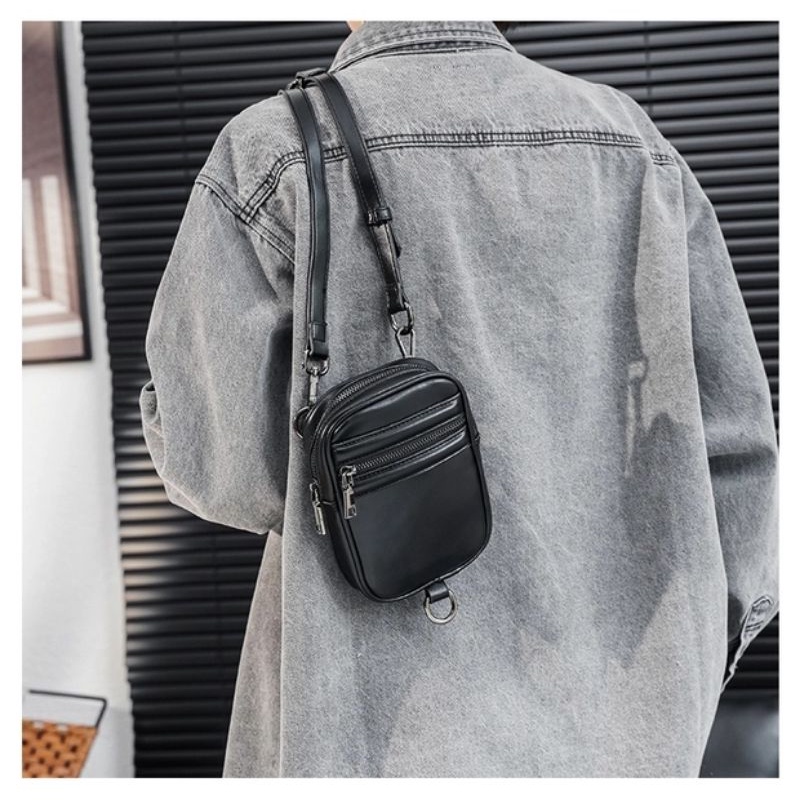 Túi đeo chéo Unisex W2P 4938 chất da Pu cao cấp chống thấm nước Ulzzang phong cách thời trang cá tính