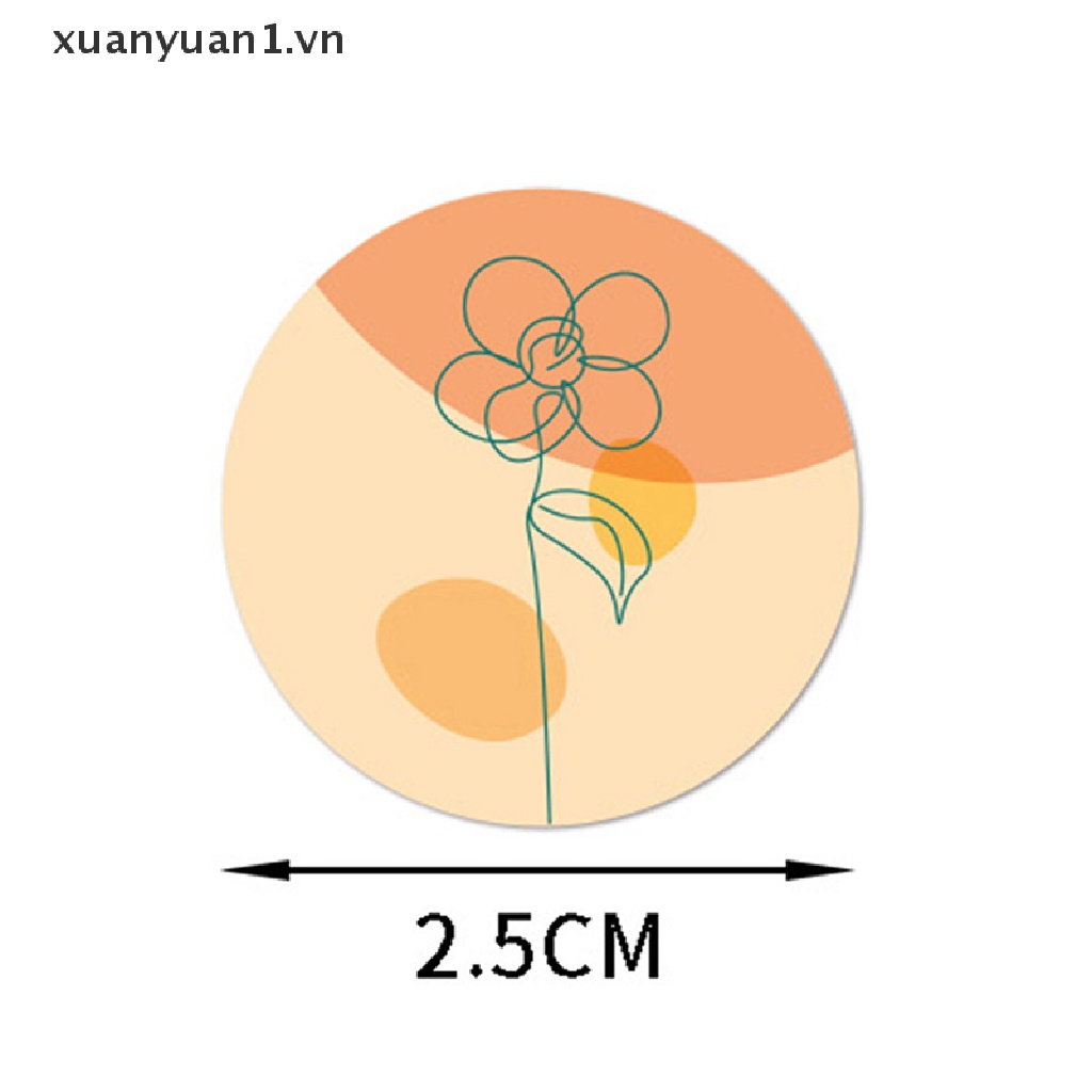 Cuộn 500 Miếng Dán Hình Tròn In Chữ Thank You Nhiều Màu Sắc Dùng Trang Trí Đồ Thủ Công