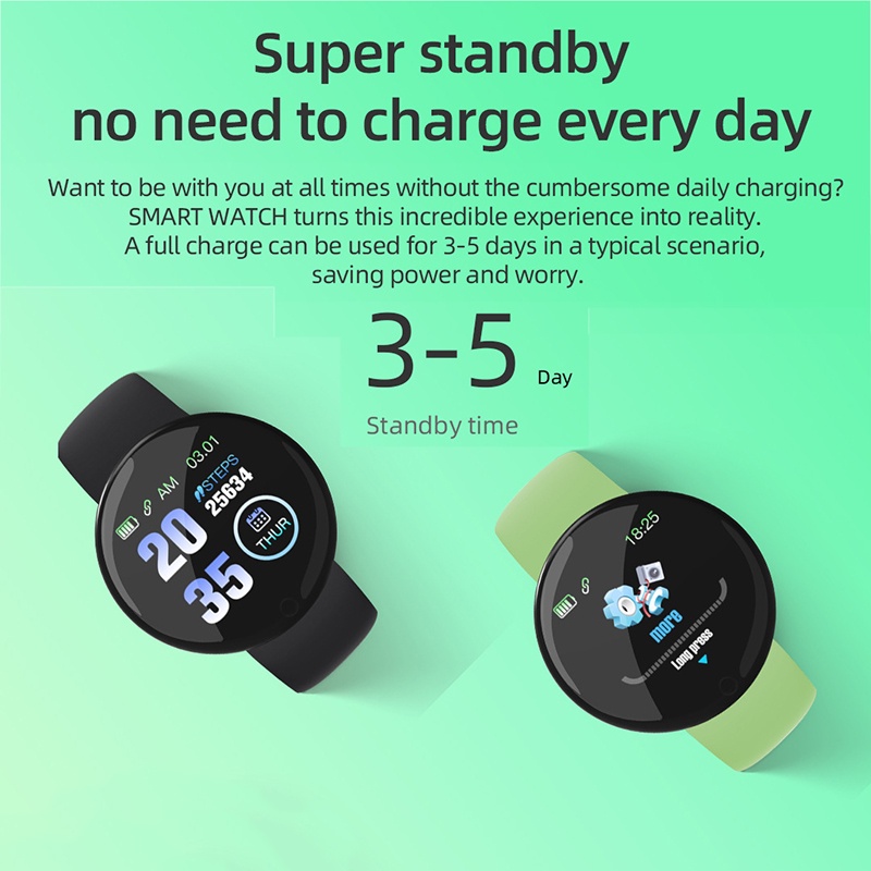 Đồng Hồ Thông Minh D18S Màn Hình 1.44 Inch Cho Android/iOS 1.44 Pol
