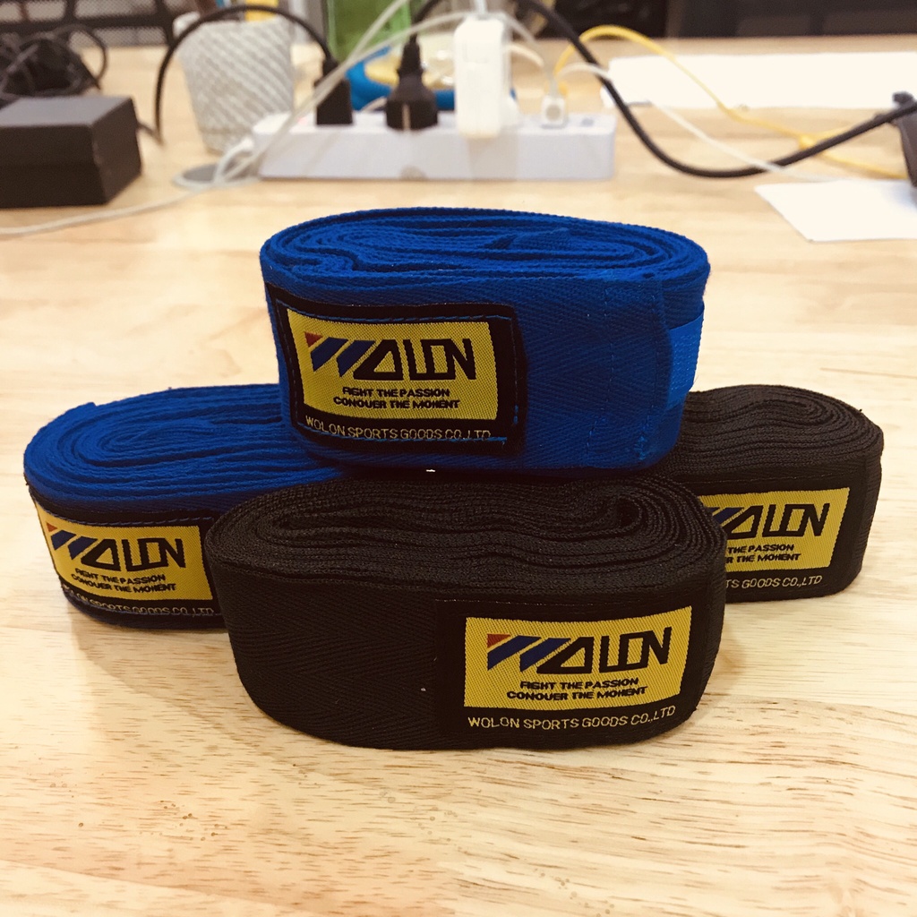 Bộ Đôi Băng Đa Dây Quấn Bảo Vệ Tay Thương Hiệu Wolon Đấm Bốc – Dài 5m – Băng Quấn Boxing Dài 5m Hãng Amalife