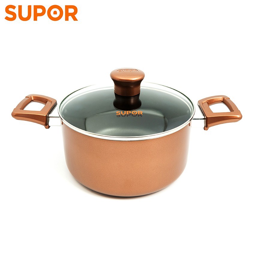 Nồi chống dính đáy từ 2 tay cầm Supor Affinity H18203-T20  màu xanh