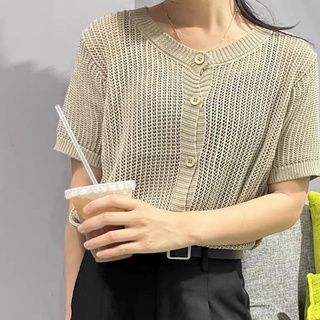 Áo dệt mỏng cộc tay