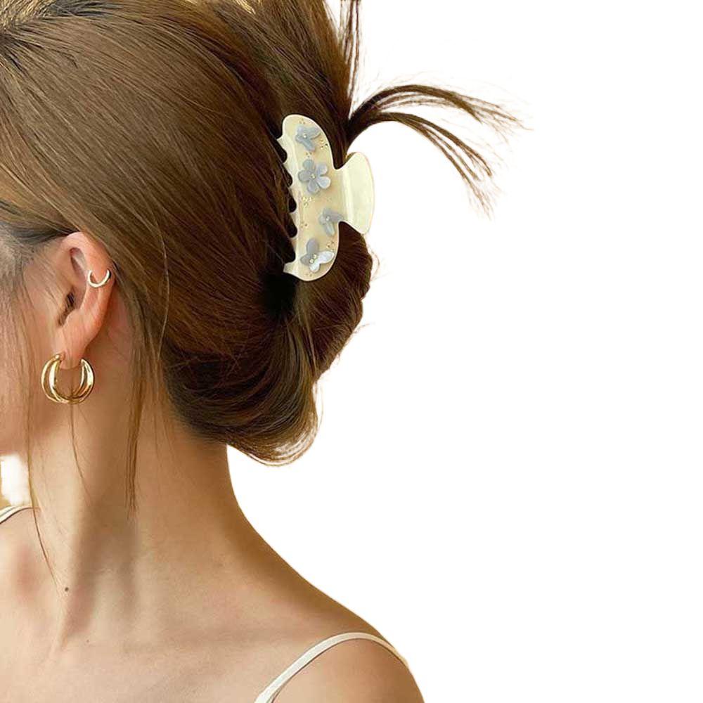 Kẹp Tóc Hình Bướm / Cá Mập Đính Kim Cương Giả Phong Cách Retro Đơn Giản Dành Cho Nữ