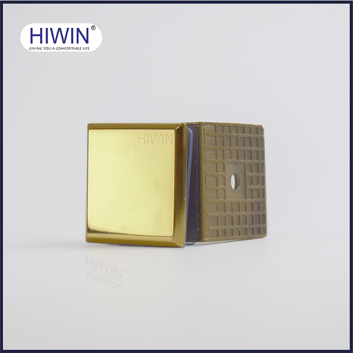 Kẹp định vị cabin tắm 90 độ kính tường cạnh thẳng chất liệu inox 304 mạ vàng HIWIN FC-2031G