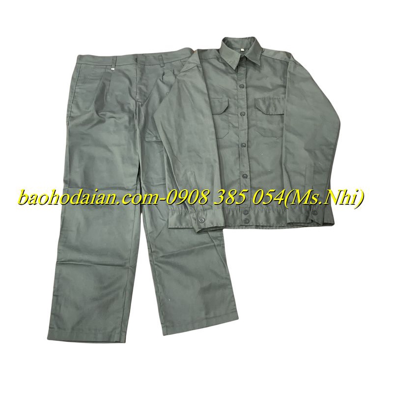 Quần Áo Công Nhân Vải Kaki 65/35 Dài Tay