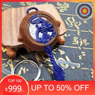 Móc khoá Chảo Skin Dragon Brown Blue độc đáo dài 8cm mô phỏng giống thật - Móc khoá pubg kim loại cao cấp