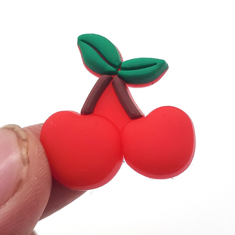Phụ Kiện Trang Trí Khóa Giày Hình Trái Cây Táo Bằng PVC