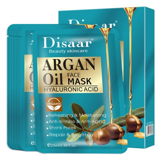 Hộp 10 Mặt Nạ Dưỡng Ẩm Làm Sáng Da Disaar argan oil