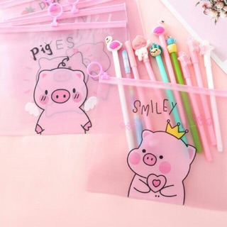 TÚI ĐỰNG BÚT HÌNH HEO HỒNG SIÊU CUTE (mẫu mới)