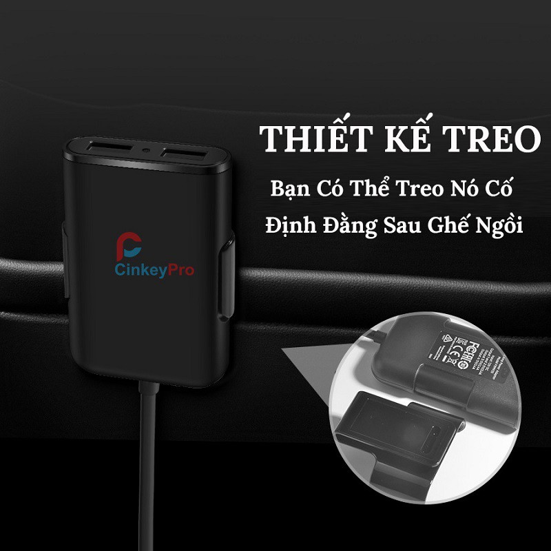 Tẩu Sạc Ô Tô 4 Cổng USB - Có 1 Cổng Quick Sạc Nhanh 3.0 VERSION 5