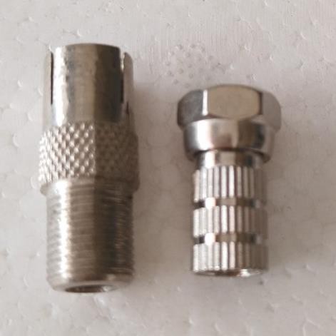 Rắc F5 Vặn có Roăng Cao Su + Rắc F Cái Sắt (F5 2 con-F Cái 2 con)