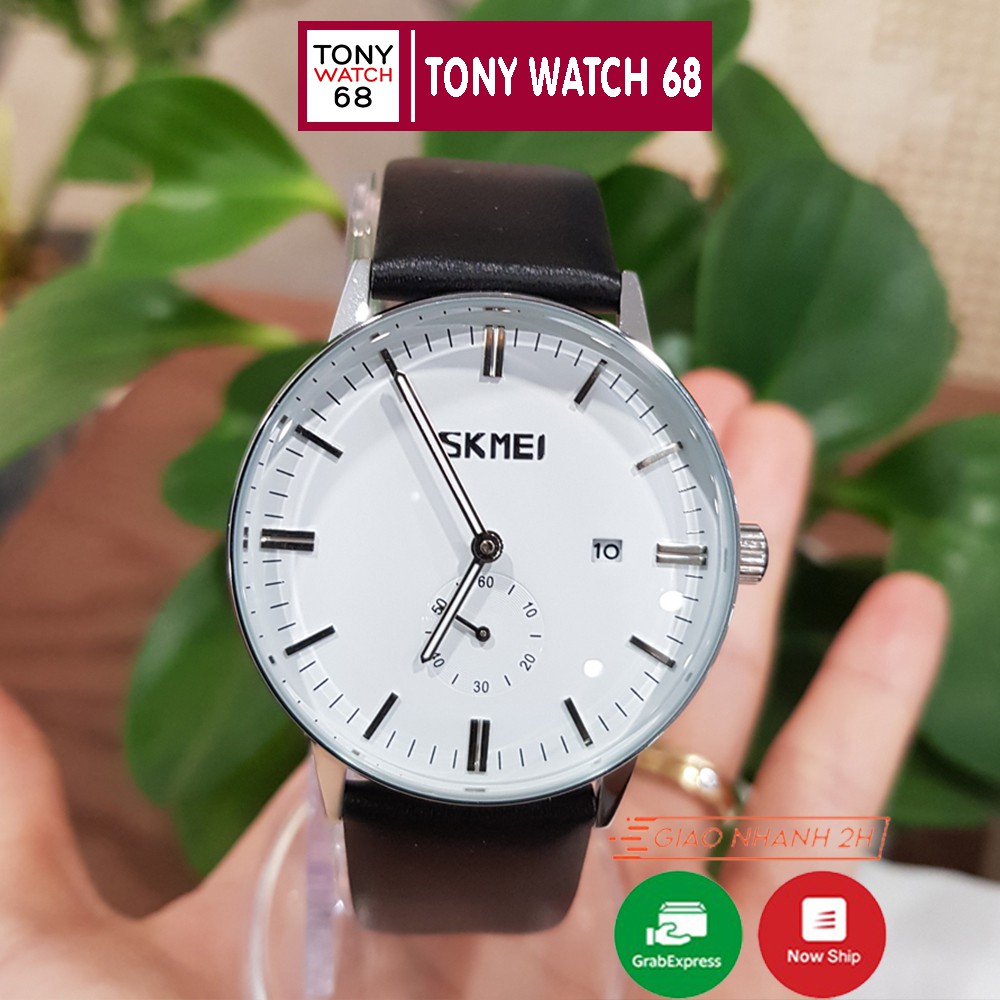 Đồng hồ nam Skmei dây da giá rẻ chống nước chính hãng Tony Watch 68 | BigBuy360 - bigbuy360.vn